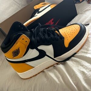 Yellow/ black air Jordan 1s